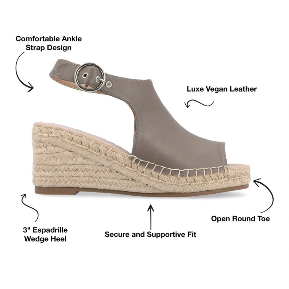 Journee Crew Espadrille Wedge Sandal